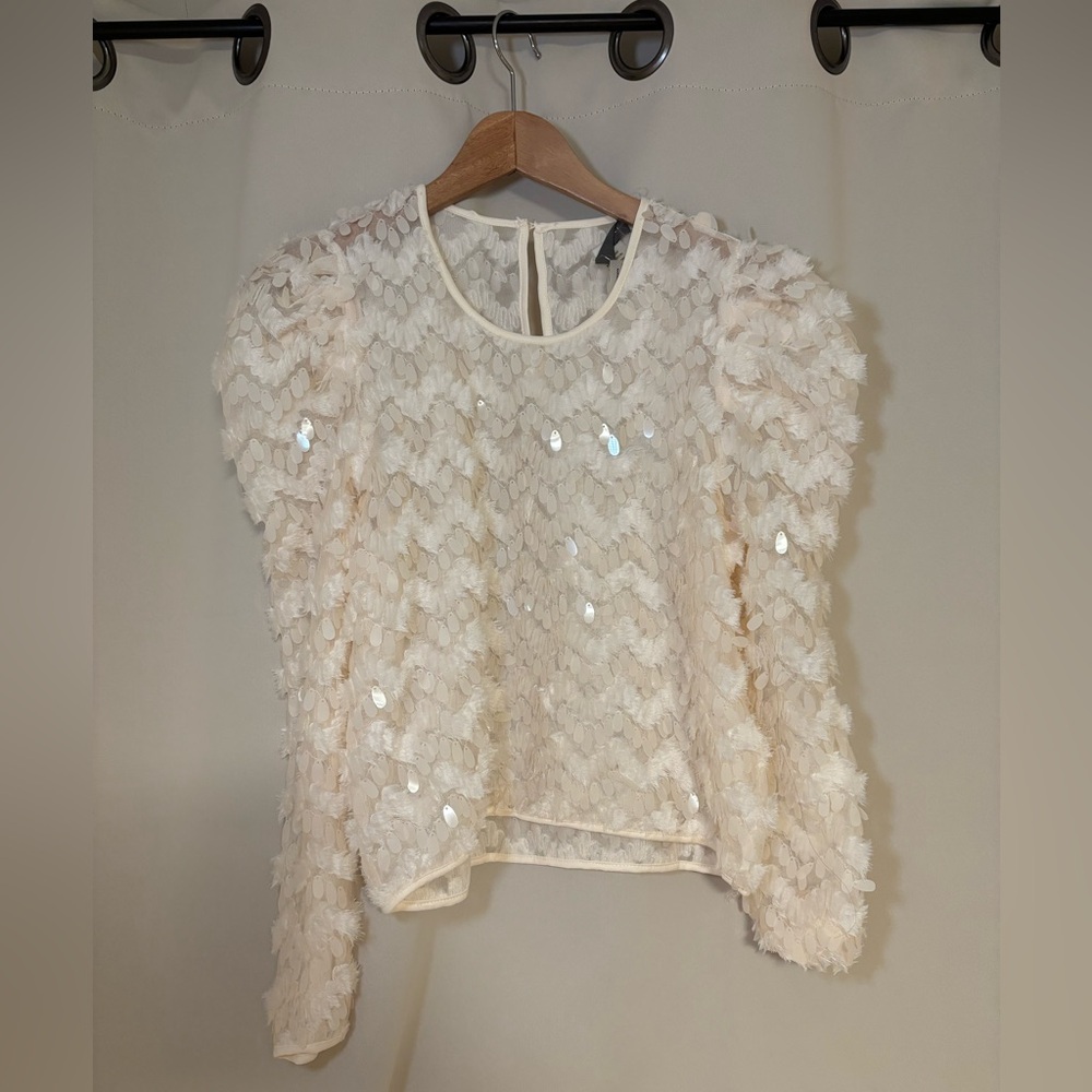 SANS SOUCI Sequin Long Sleeves Top